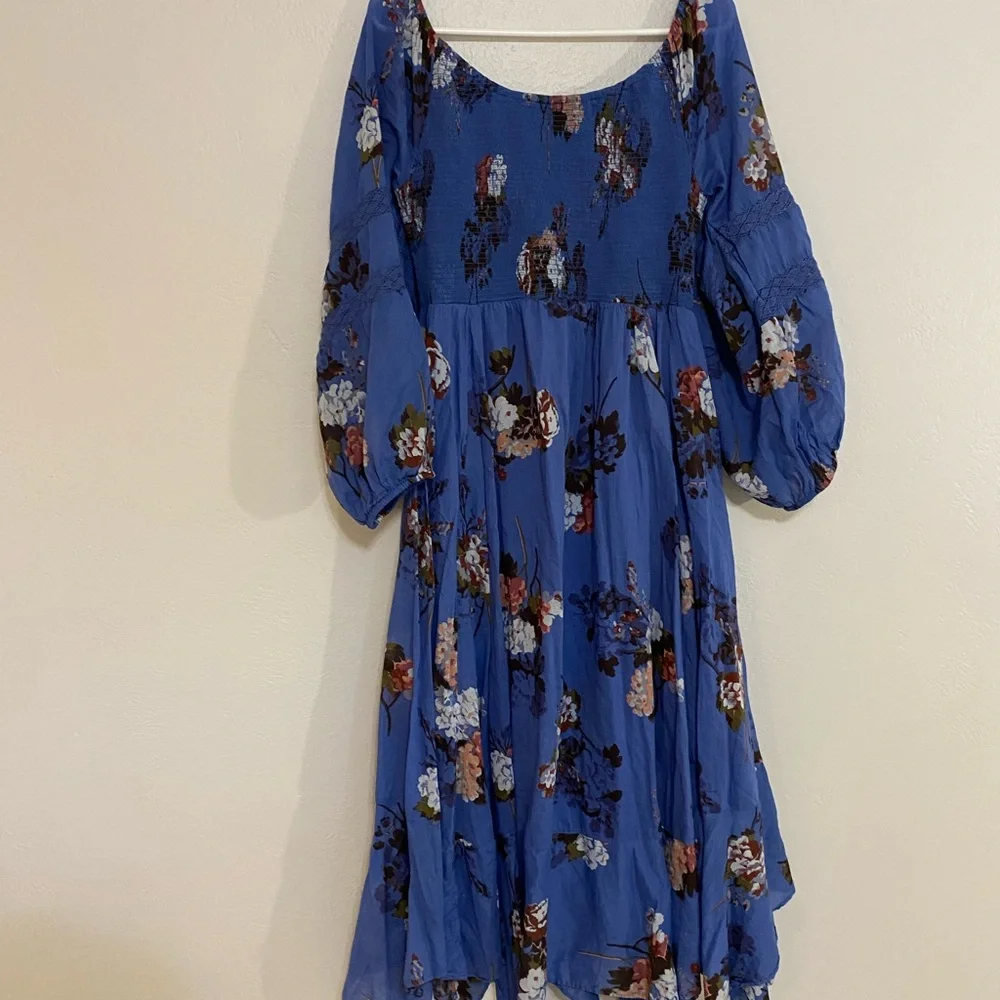 FREE PEOPLE Morning Glory Maxi Dress / Dutch Blue Combo - Picture 4 of 8